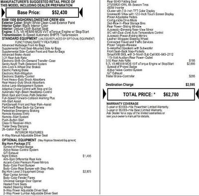 2026 RAM Ram 1500 RAM 1500 BIG HORN CREW CAB 4X4 5'7' BOX