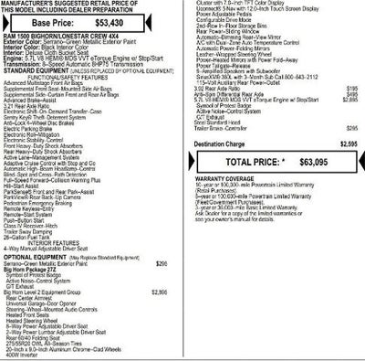 2026 RAM Ram 1500 RAM 1500 BIG HORN CREW CAB 4X4 5'7' BOX