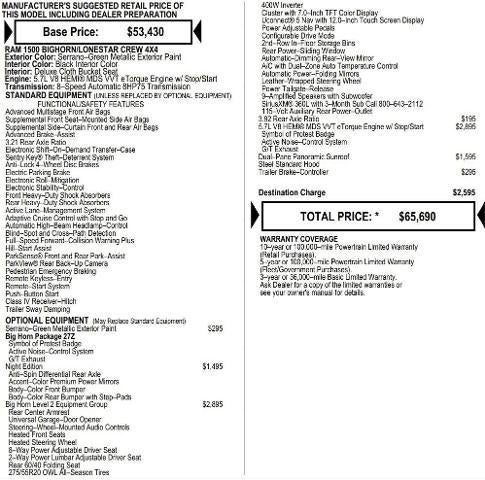 2026 RAM Ram 1500 RAM 1500 BIG HORN CREW CAB 4X4 5'7' BOX