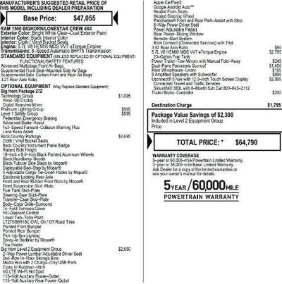 2022 RAM 1500 Big Horn 4x4 Crew Cab 5'7" Box