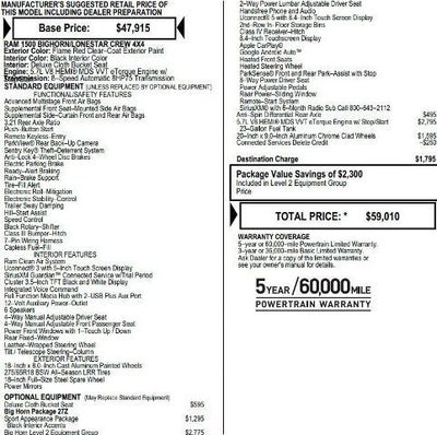 2022 RAM 1500 Big Horn Crew Cab 4x4 5'7' Box