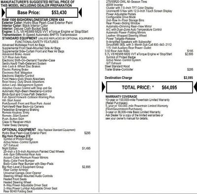 2026 RAM Ram 1500 RAM 1500 BIG HORN CREW CAB 4X4 5'7' BOX