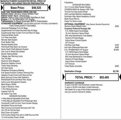 2027 RAM 1500 RAM 1500 TRADESMAN CREW CAB 4X4 5'7' BOX