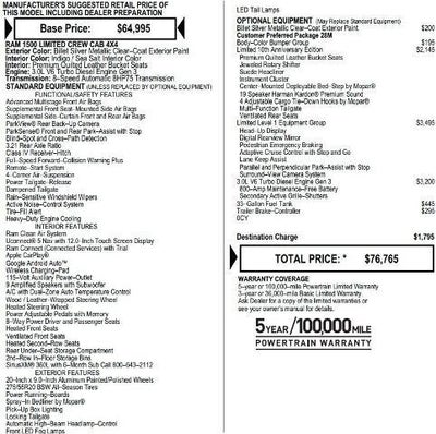 2022 RAM 1500 Limited Crew Cab 4x4 5'7' Box