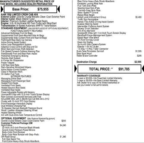 2026 RAM Ram 1500 RAM 1500 LIMITED CREW CAB 4X4 5'7' BOX