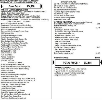 2026 RAM Ram 1500 RAM 1500 LARAMIE CREW CAB 4X4 5'7' BOX