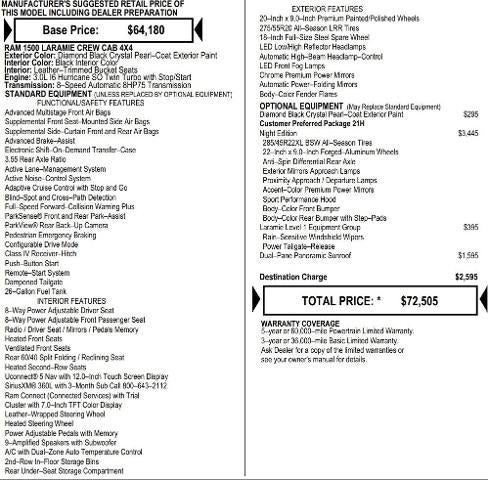 2026 RAM Ram 1500 RAM 1500 LARAMIE CREW CAB 4X4 5'7' BOX