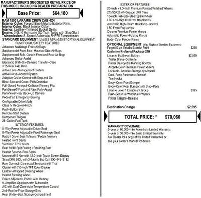 2026 RAM Ram 1500 RAM 1500 LARAMIE CREW CAB 4X4 5'7' BOX