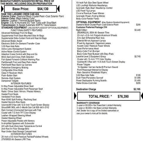 2026 RAM Ram 1500 RAM 1500 LARAMIE CREW CAB 4X4 5'7' BOX