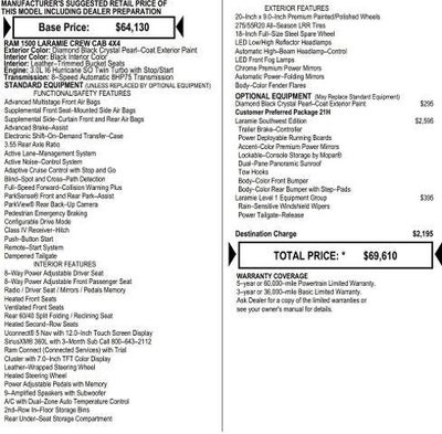 2026 RAM Ram 1500 RAM 1500 LARAMIE CREW CAB 4X4 5'7' BOX