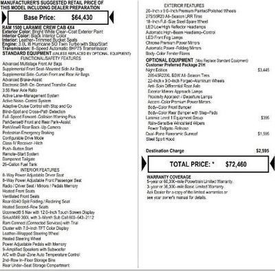 2026 RAM Ram 1500 RAM 1500 LARAMIE CREW CAB 4X4 5'7' BOX