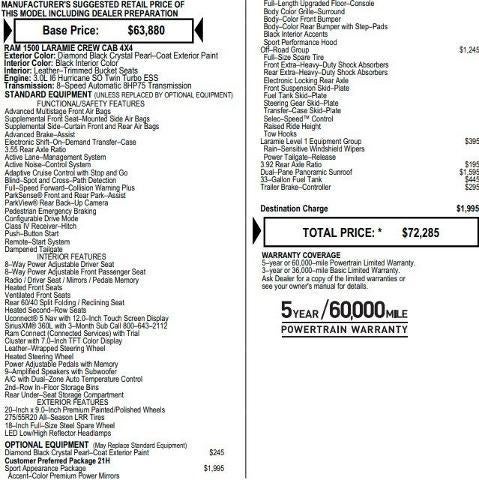 2025 RAM 1500 Laramie Crew Cab 4x4 5'7' Box