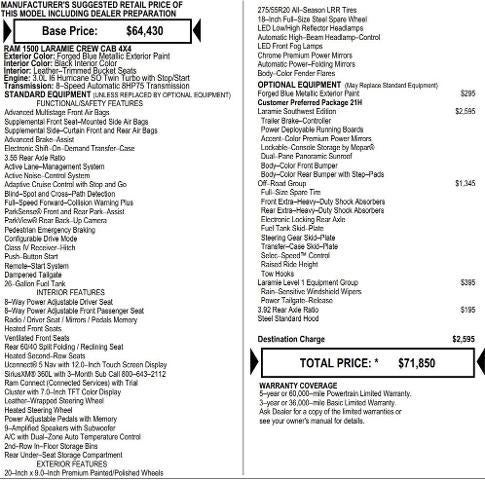 2026 RAM Ram 1500 RAM 1500 LARAMIE CREW CAB 4X4 5'7' BOX