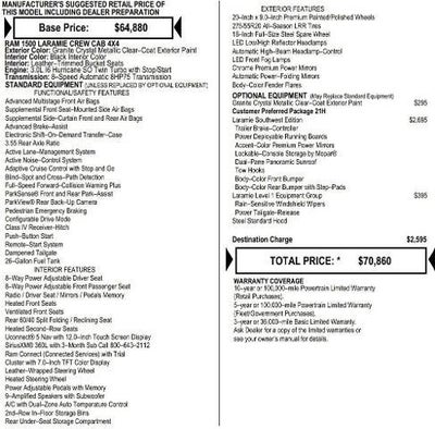 2026 RAM Ram 1500 RAM 1500 LARAMIE CREW CAB 4X4 5'7' BOX