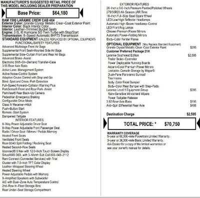 2026 RAM Ram 1500 RAM 1500 LARAMIE CREW CAB 4X4 5'7' BOX