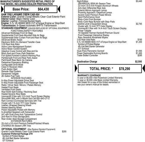 2026 RAM Ram 1500 RAM 1500 LARAMIE CREW CAB 4X4 5'7' BOX