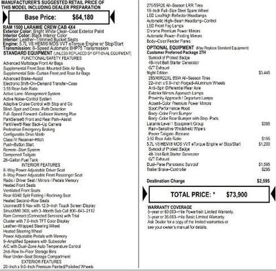 2026 RAM Ram 1500 RAM 1500 LARAMIE CREW CAB 4X4 5'7' BOX