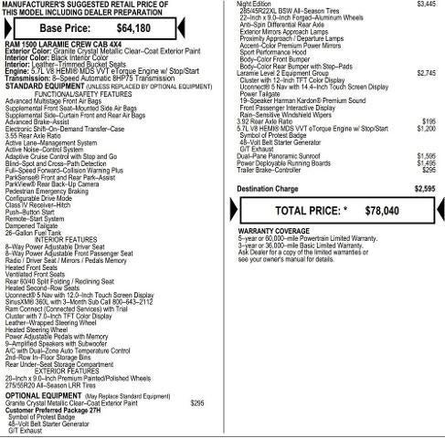 2026 RAM Ram 1500 RAM 1500 LARAMIE CREW CAB 4X4 5'7' BOX
