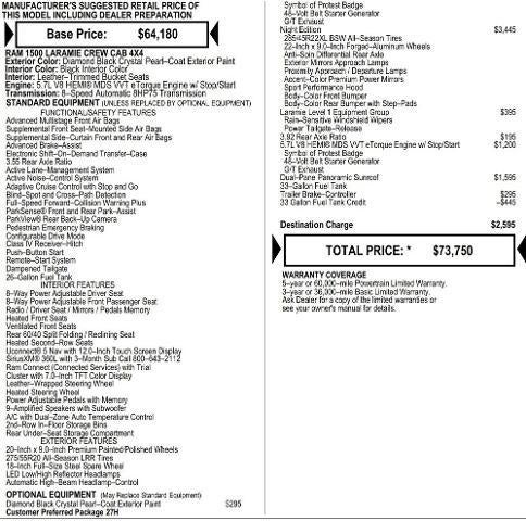 2026 RAM Ram 1500 RAM 1500 LARAMIE CREW CAB 4X4 5'7' BOX