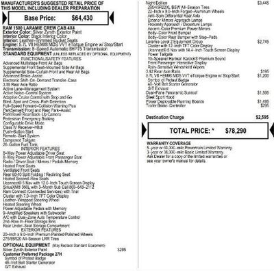 2026 RAM Ram 1500 RAM 1500 LARAMIE CREW CAB 4X4 5'7' BOX