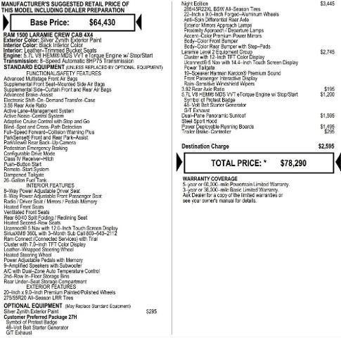 2026 RAM Ram 1500 RAM 1500 LARAMIE CREW CAB 4X4 5'7' BOX