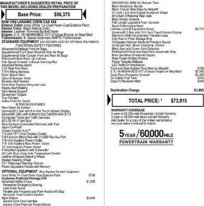 2023 RAM 1500 Laramie Crew Cab 4x4 5'7' Box