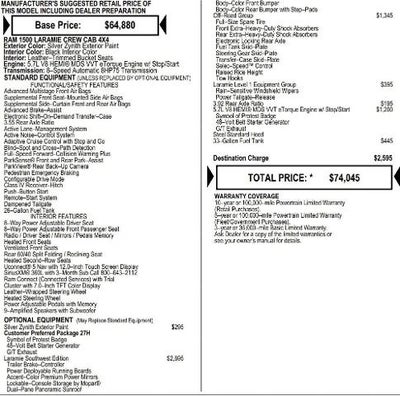 2026 RAM Ram 1500 RAM 1500 LARAMIE CREW CAB 4X4 5'7' BOX