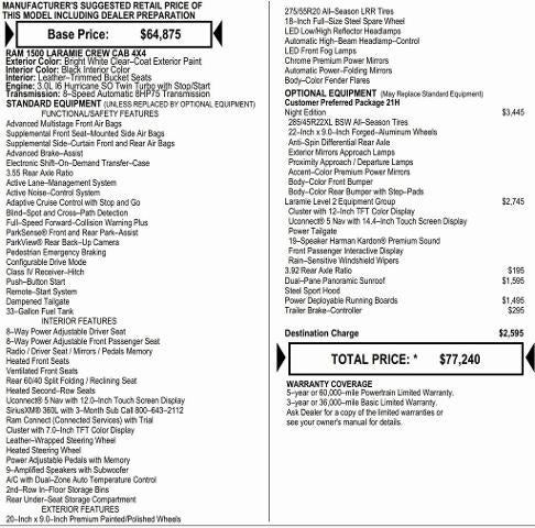 2026 RAM Ram 1500 RAM 1500 LARAMIE CREW CAB 4X4 6'4' BOX