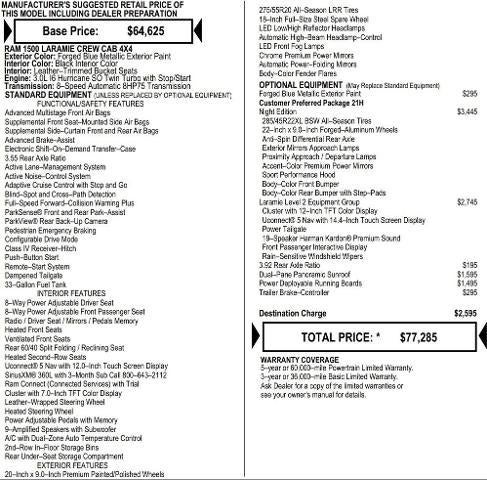 2026 RAM Ram 1500 RAM 1500 LARAMIE CREW CAB 4X4 6'4' BOX