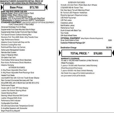 2026 RAM Ram 1500 RAM 1500 RHO CREW CAB 4X4 5'7' BOX