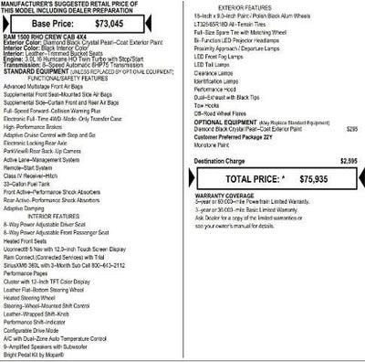 2026 RAM Ram 1500 RAM 1500 RHO CREW CAB 4X4 5'7' BOX