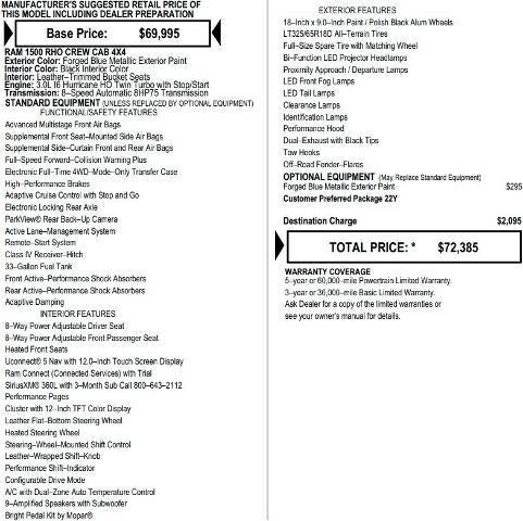 2026 RAM 1500 RHO Crew Cab 4x4 5'7' Box