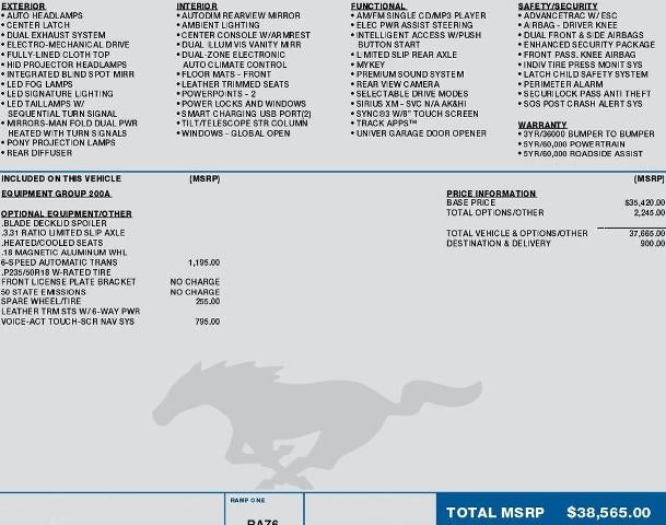 2017 Ford Mustang EcoBoost Premium