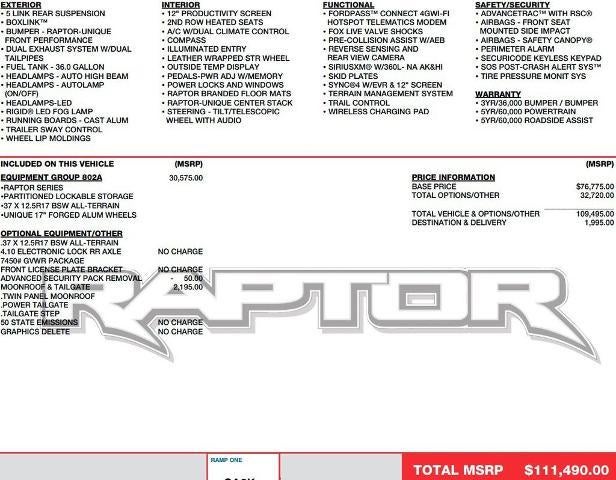 2023 Ford F-150 Raptor