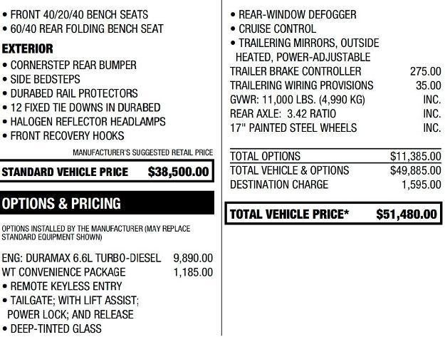 2020 Chevrolet Silverado 2500HD 2WD Crew Cab Long Bed WT