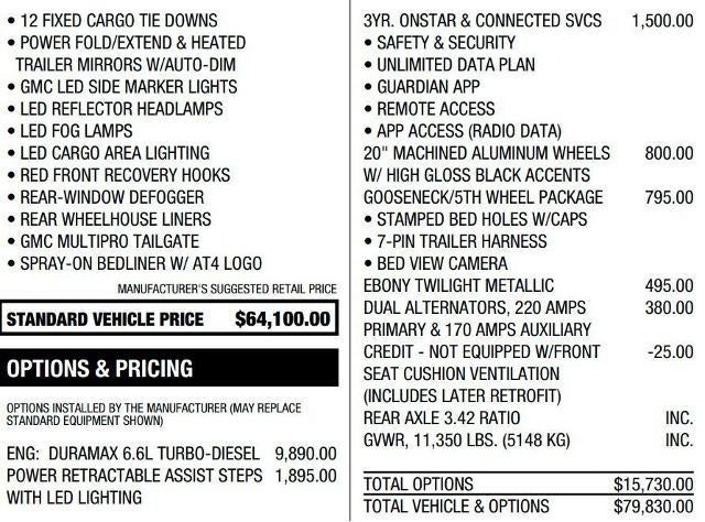 2023 GMC Sierra 2500 HD Crew Cab Standard Box 4-Wheel Drive AT4