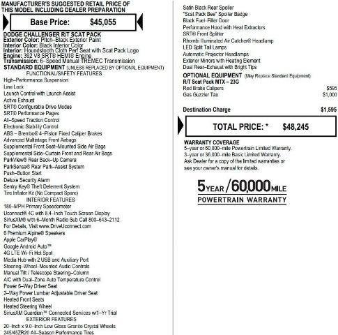 2022 Dodge Challenger R/T Scat Pack RWD