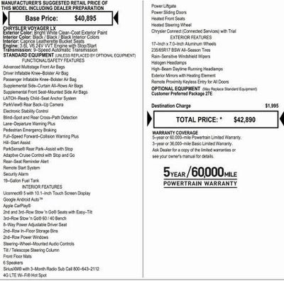2026 Chrysler Voyager VOYAGER LX