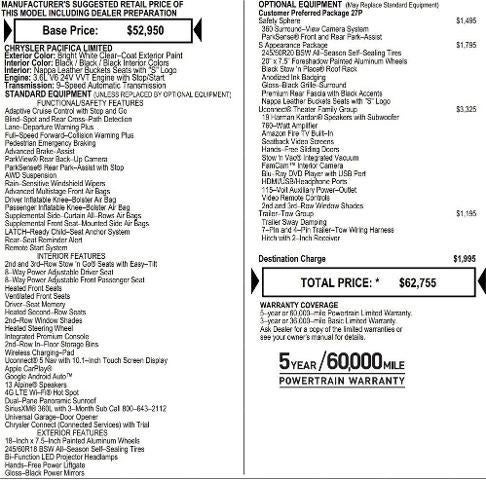 2026 Chrysler Pacifica PACIFICA LIMITED AWD