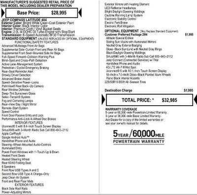 2026 Jeep Compass COMPASS LATITUDE ALTITUDE 4X4