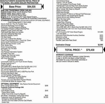 2026 RAM Ram 3500 RAM 3500 TRADESMAN CREW CAB 4X4 8' BOX