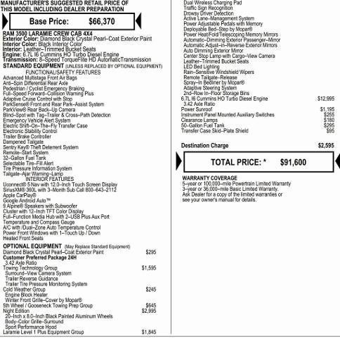 2026 RAM Ram 3500 RAM 3500 LARAMIE CREW CAB 4X4 8' BOX