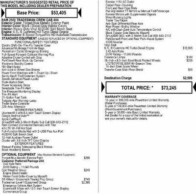 2026 RAM Ram 2500 RAM 2500 TRADESMAN CREW CAB 4X4 6'4' BOX