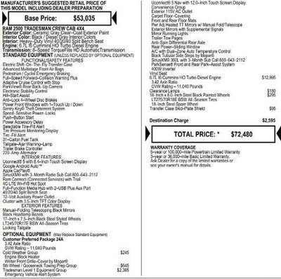 2026 RAM Ram 2500 RAM 2500 TRADESMAN CREW CAB 4X4 6'4' BOX