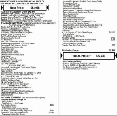 2026 RAM Ram 2500 RAM 2500 TRADESMAN CREW CAB 4X4 6'4' BOX