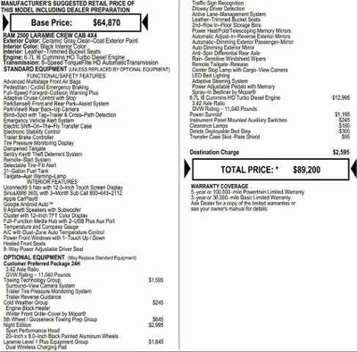 2026 RAM Ram 2500 RAM 2500 LARAMIE CREW CAB 4X4 6'4' BOX