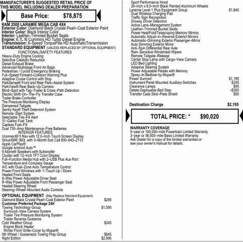 2026 RAM Ram 2500 RAM 2500 LARAMIE MEGA CAB 4X4 6'4' BOX