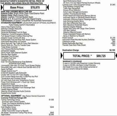 2026 RAM Ram 2500 RAM 2500 LARAMIE MEGA CAB 4X4 6'4' BOX