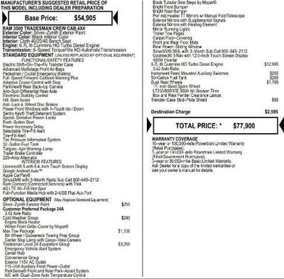 2026 RAM Ram 3500 RAM 3500 TRADESMAN CREW CAB 4X4 8' BOX