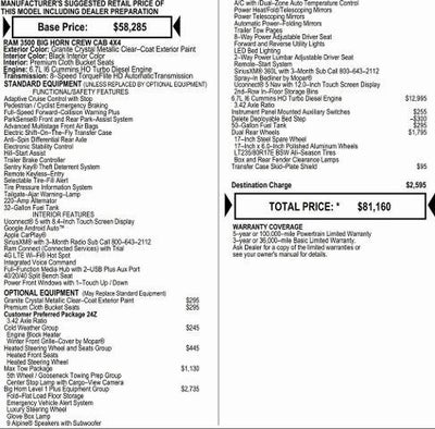 2026 RAM Ram 3500 RAM 3500 BIG HORN CREW CAB 4X4 8' BOX